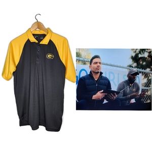 Antigua Grambling State Black and Gold Polo Shirt Size L